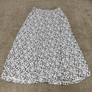 Gap Skirt Blue White Floral Women’s Size 0 NWT